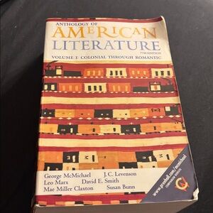 Anthology of American Literature Book edition 7, Volume 1 paperback